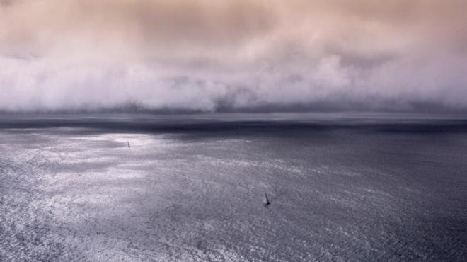 A moody aerial shot taken by Rolex photographer, Kurt Arrigo - 2015 Rolex Fastnet Race ©  Rolex/ Kurt Arrigo http://www.regattanews.com